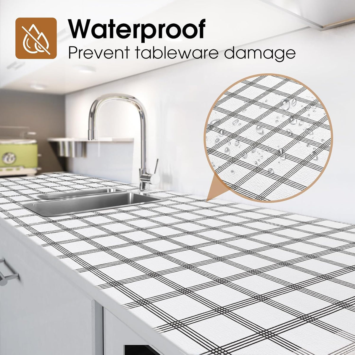 Shelf and Drawer Liner for Kitchen Cabinet Non Adhesive Non Slip