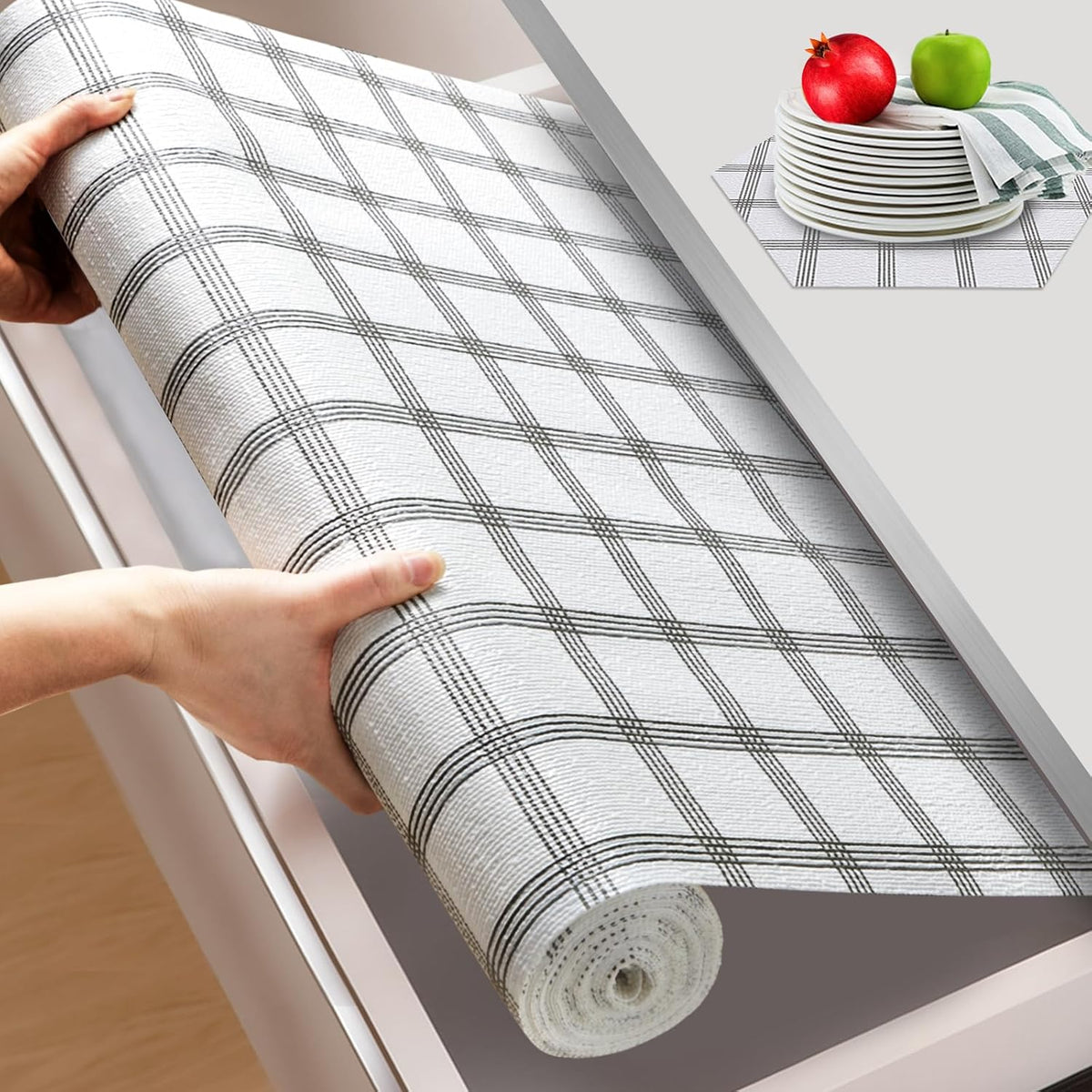 Shelf and Drawer Liner for Kitchen Cabinet Non Adhesive Non Slip