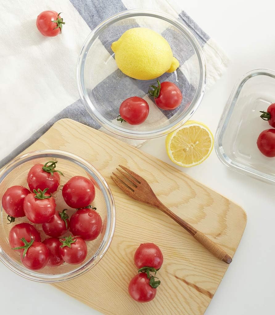 24 Piece Glass Food Storage Containers with Lids,Gray
