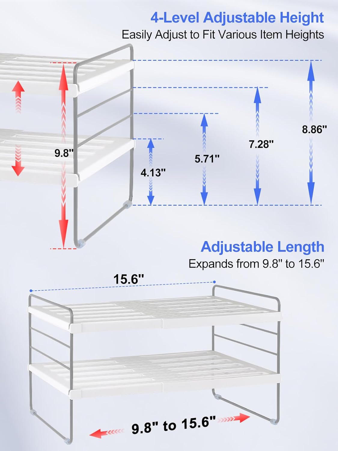 Adjustable Water Bottle Organizer Holder for Cabinet, 3-Tier Expandable Water Bottle Storage Rack for Tumblers, Travel Mugs, and Cups – Kitchen Pantry Organization and Storage for Stanley Cups