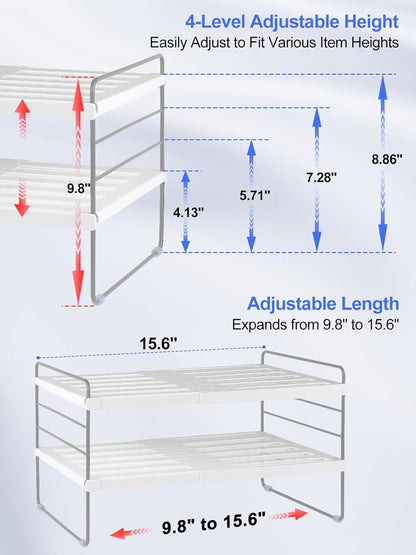 Adjustable Water Bottle Organizer Holder for Cabinet, 3-Tier Expandable Water Bottle Storage Rack for Tumblers, Travel Mugs, and Cups – Kitchen Pantry Organization and Storage for Stanley Cups