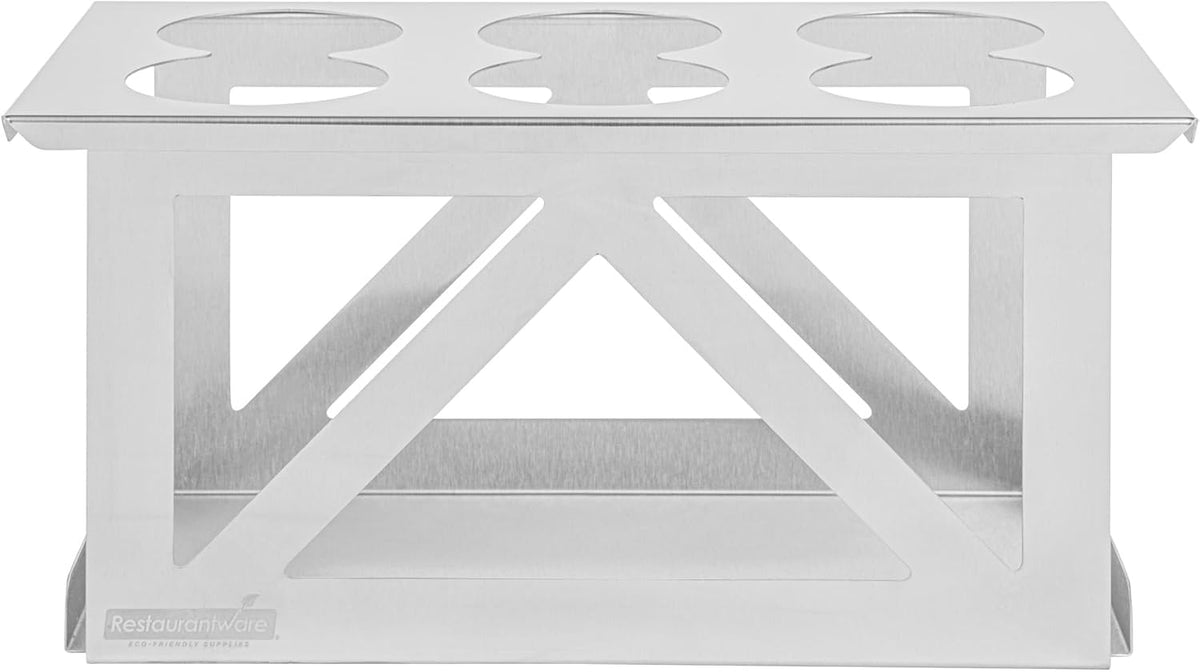 Stainless Steel Bottle Organizer - 1 Count - 6.299 x 7.087 x 0.394 Inches - Dishwasher-Friendly Condiment Holder - Kitchen Bottle Rack - Space-Saving Design - Silver