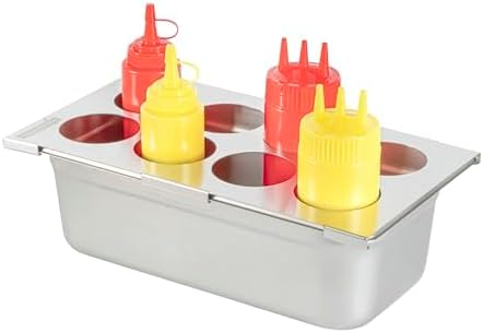 Stainless Steel Bottle Organizer - 1 Count - 6.299 x 7.087 x 0.394 Inches - Dishwasher-Friendly Condiment Holder - Kitchen Bottle Rack - Space-Saving Design - Silver