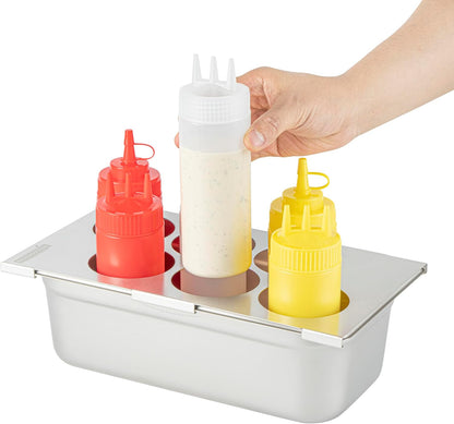 Stainless Steel Bottle Organizer - 1 Count - 6.299 x 7.087 x 0.394 Inches - Dishwasher-Friendly Condiment Holder - Kitchen Bottle Rack - Space-Saving Design - Silver
