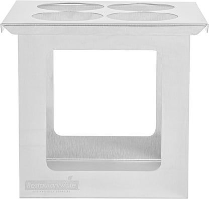 Stainless Steel Bottle Organizer - 1 Count - 6.299 x 7.087 x 0.394 Inches - Dishwasher-Friendly Condiment Holder - Kitchen Bottle Rack - Space-Saving Design - Silver