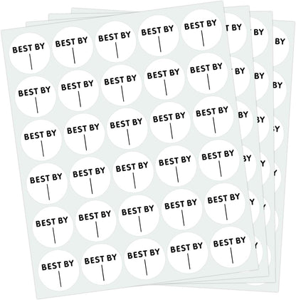 600PCS Expiration Date Pantry Labels, 1 Inch Circle Dot Small Blank Expiration Date Food Stickers, Best by Labels for Food-Containers, Storage, Freezer, Restaurant Food-Saver, Food-Service Prep