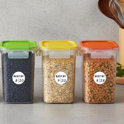 600PCS Expiration Date Pantry Labels, 1 Inch Circle Dot Small Blank Expiration Date Food Stickers, Best by Labels for Food-Containers, Storage, Freezer, Restaurant Food-Saver, Food-Service Prep