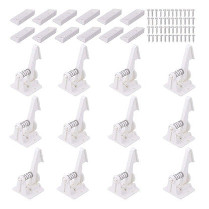 12 Pack Cabinet Locks Child Safety Latches - Easy Install No-Drill