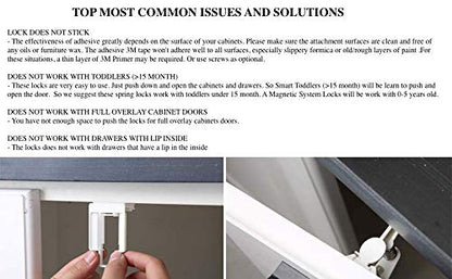 12 Pack Cabinet Locks Child Safety Latches - Easy Install No-Drill