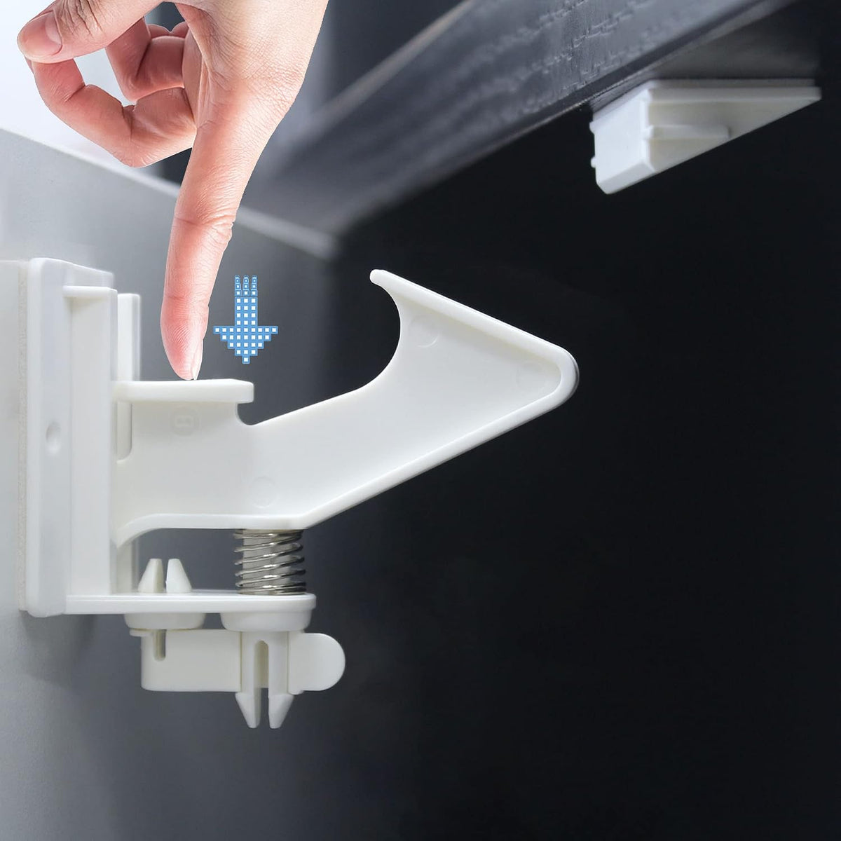 12 Pack Cabinet Locks Child Safety Latches - Easy Install No-Drill