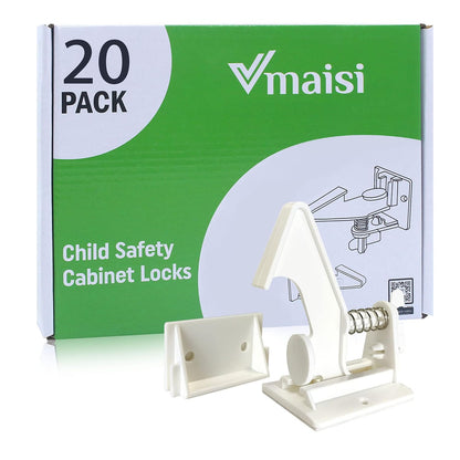 12 Pack Cabinet Locks Child Safety Latches - Easy Install No-Drill