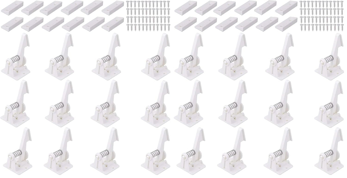 12 Pack Cabinet Locks Child Safety Latches - Easy Install No-Drill