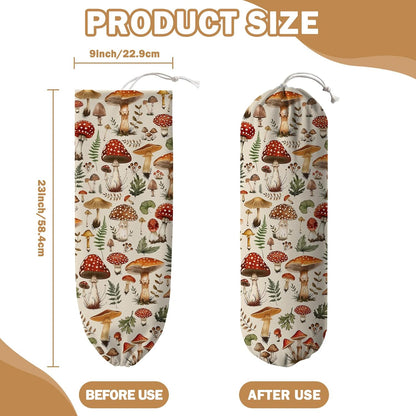 Plastic Bag Holder, Grocery Bag Organizer Storage, Kitchen Dispenser Holders Reusable Shopping with Free Adjustment Drawstring Closure for Home Kitchen Decor, Cat