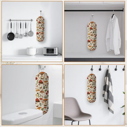 Plastic Bag Holder, Grocery Bag Organizer Storage, Kitchen Dispenser Holders Reusable Shopping with Free Adjustment Drawstring Closure for Home Kitchen Decor, Cat