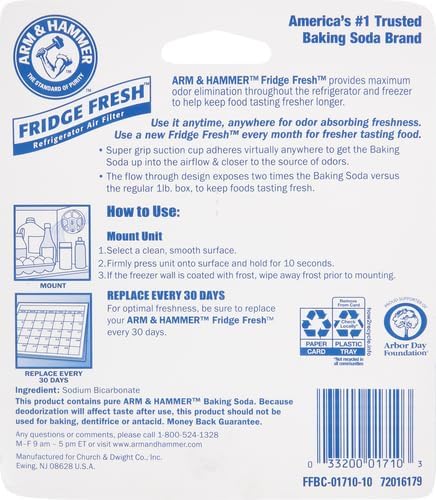 Baking Soda Fridge Fresh, Refrigerator Air Filter, 1 Count