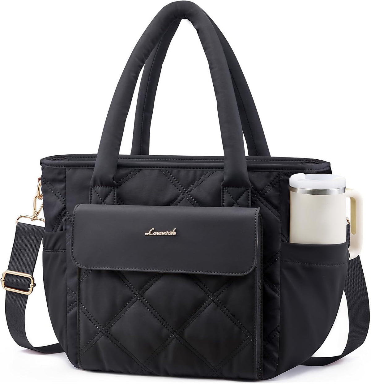 Insulated Lunch Bag Women, Puffer Adult Large Lunch Box for Work
