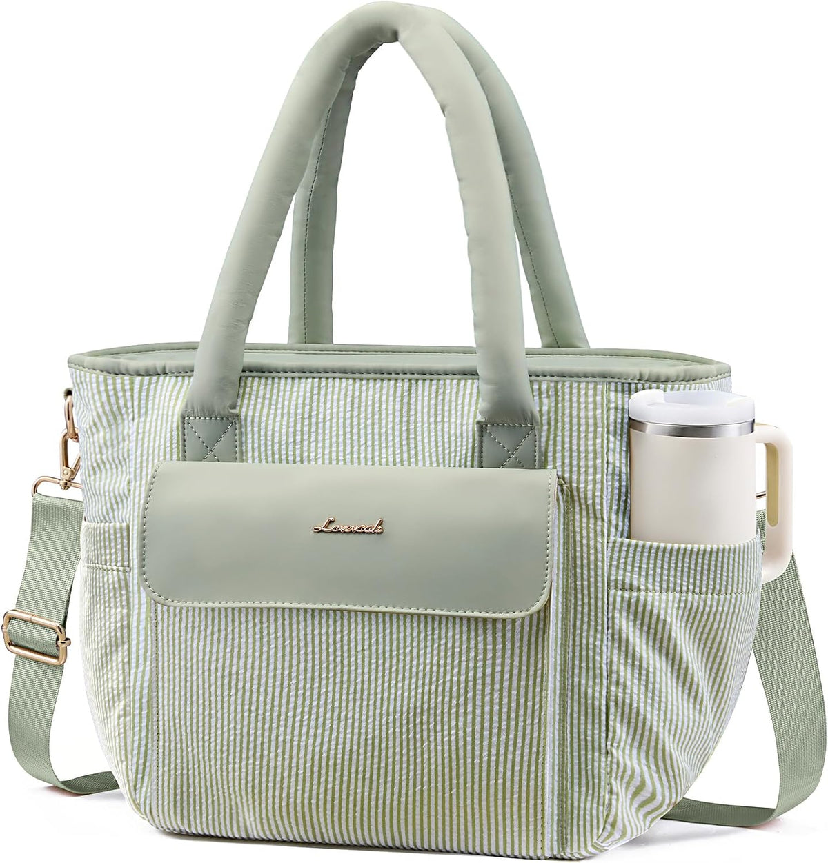 Insulated Lunch Bag Women, Puffer Adult Large Lunch Box for Work