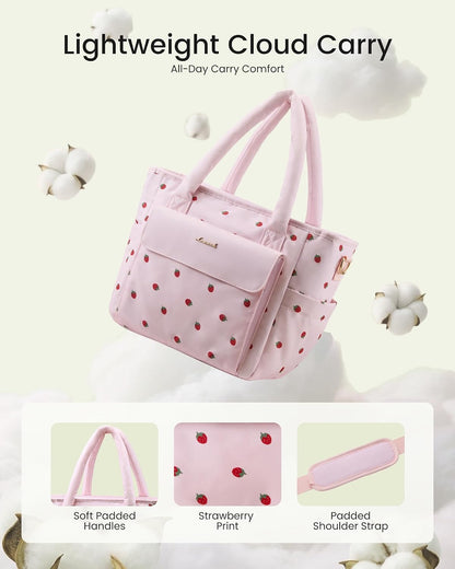 Insulated Lunch Bag Women, Puffer Adult Large Lunch Box for Work