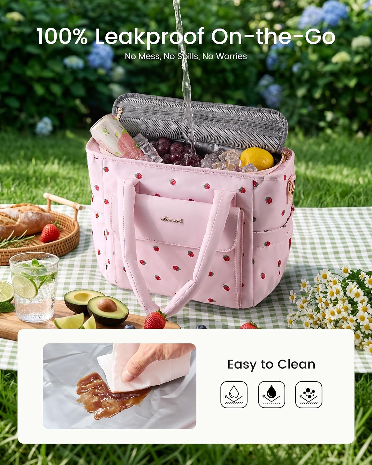Insulated Lunch Bag Women, Puffer Adult Large Lunch Box for Work