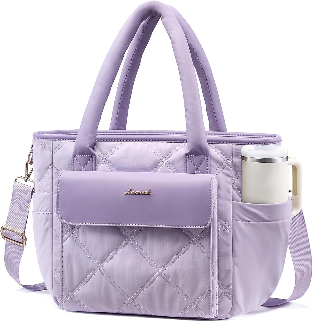 Insulated Lunch Bag Women, Puffer Adult Large Lunch Box for Work