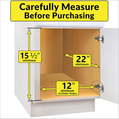 ® Pull Out Under Sink Kitchen Cabinet Organizer - 11.5 in. x 18 inch deep Drawer - Sliding Shelf Organizer for Cabinets and Undersink Storage Shelves - Lifetime Ltd. Warranty – Chrome