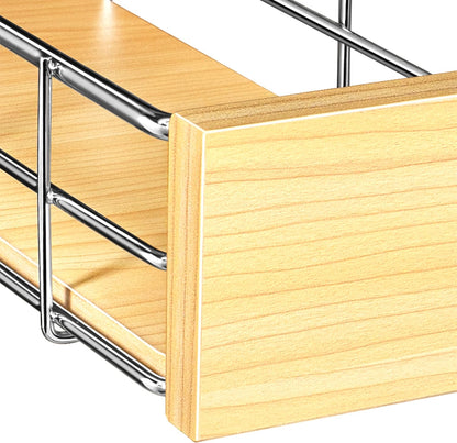 ® Pull Out Under Sink Kitchen Cabinet Organizer - 11.5 in. x 18 inch deep Drawer - Sliding Shelf Organizer for Cabinets and Undersink Storage Shelves - Lifetime Ltd. Warranty – Chrome