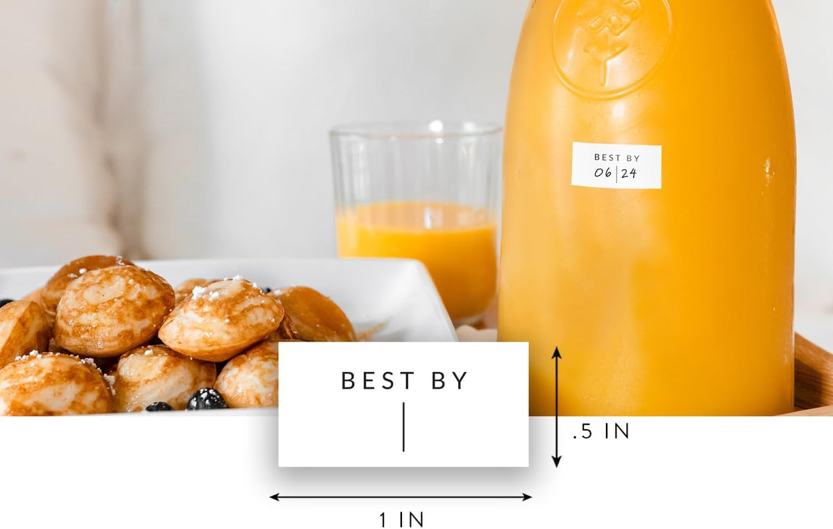 Expiration Date Pantry Labels,176 Waterproof Food Expiration Date Label for Containers, Kitchen Stickers for Food Freshness, Use by Meal Prep Labels, Best By Write On Labels