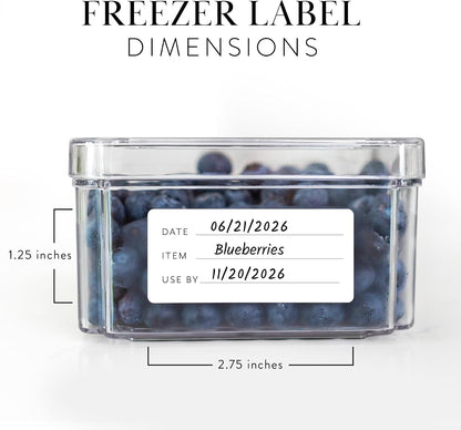 Expiration Date Pantry Labels,176 Waterproof Food Expiration Date Label for Containers, Kitchen Stickers for Food Freshness, Use by Meal Prep Labels, Best By Write On Labels