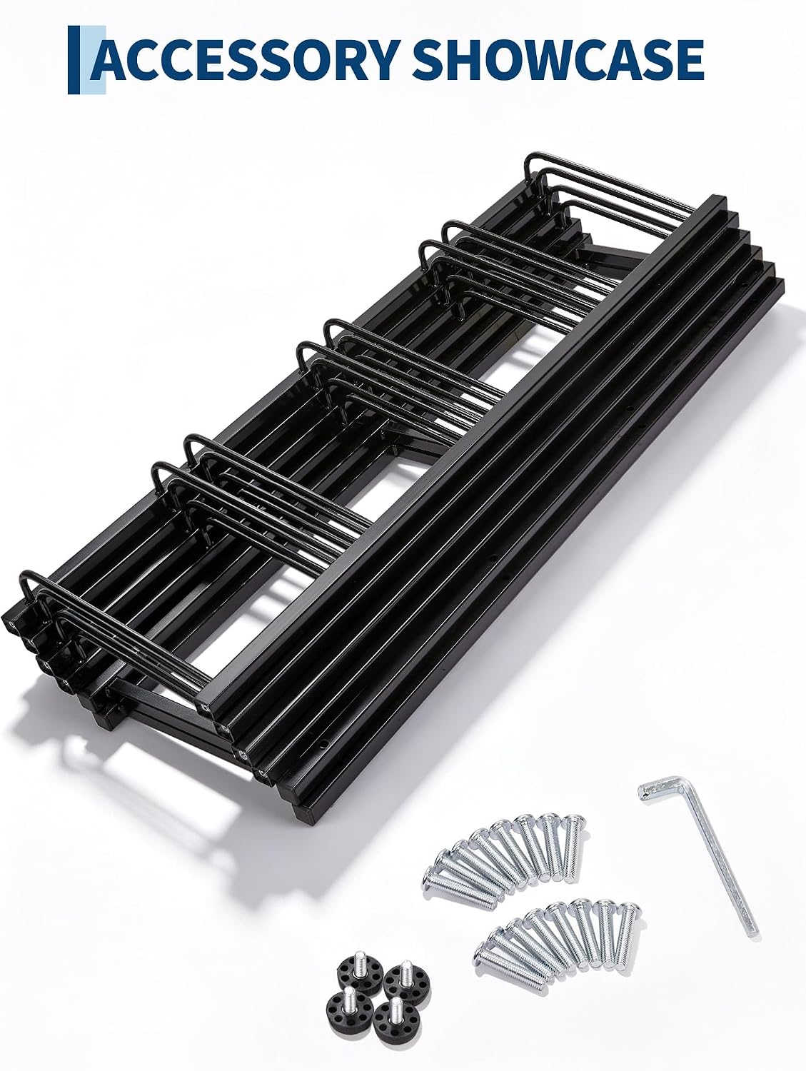 5 Gallon Water Bottle Holder for 5 Bottles,5 Tiers Single Row,Black