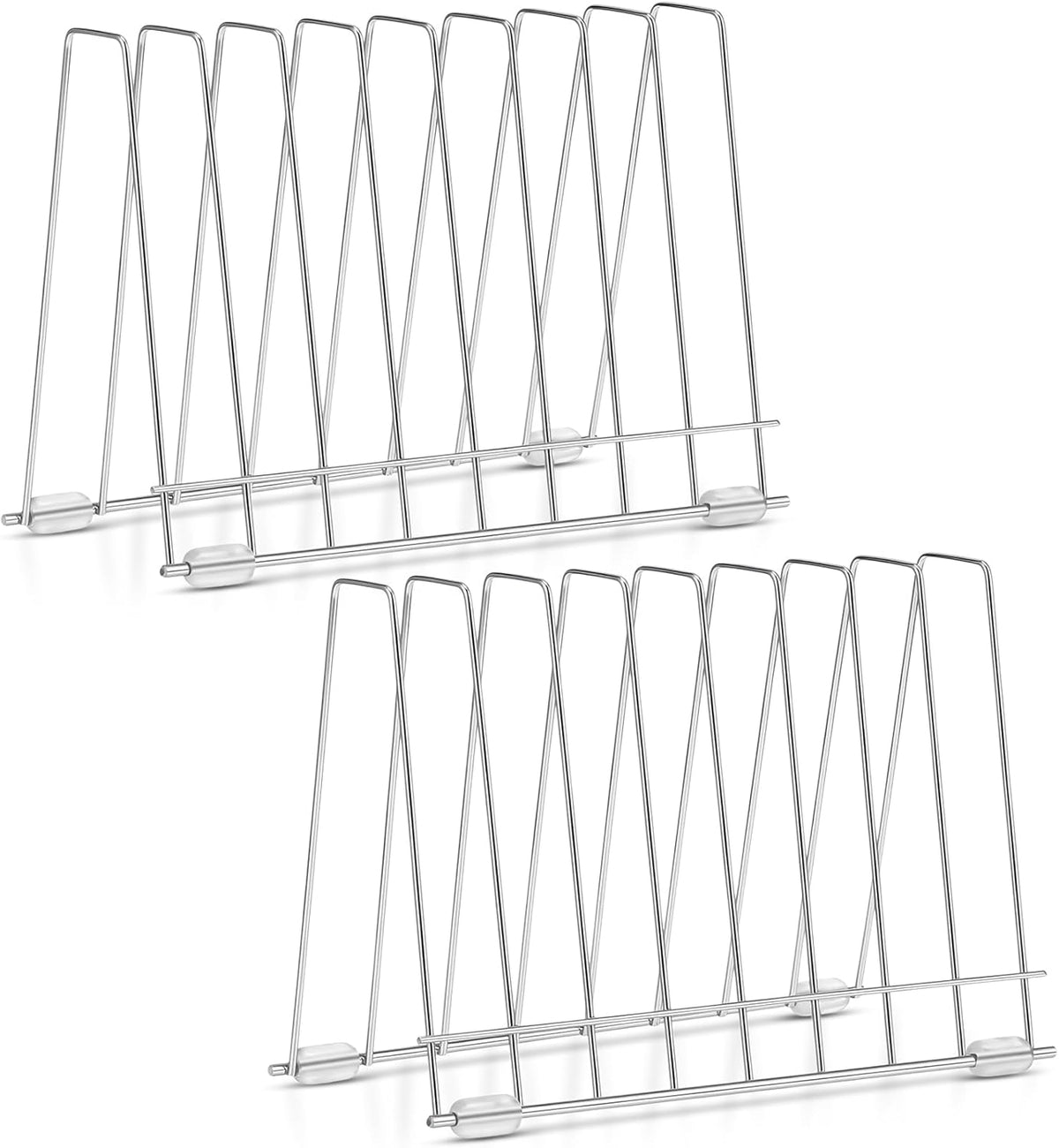 2 Pack Reusable Bags Drying Rack, Stainless Steel Dryer Stand for Silicone Gallon, Freezer, Plastic, Snack, Sandwich Bags, Kitchen Countertop Storage Organizer & Desktop File Holder