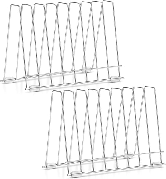 2 Pack Reusable Bags Drying Rack, Stainless Steel Dryer Stand for Silicone Gallon, Freezer, Plastic, Snack, Sandwich Bags, Kitchen Countertop Storage Organizer & Desktop File Holder