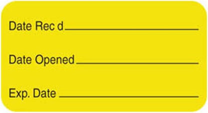 Inventory Control & Sterilization Stickers, Veterinarian Stickers, 1-5/8" x 7/8", Fluorescent Yellow, 560/Roll, Tabbies Veterinary V-LR138