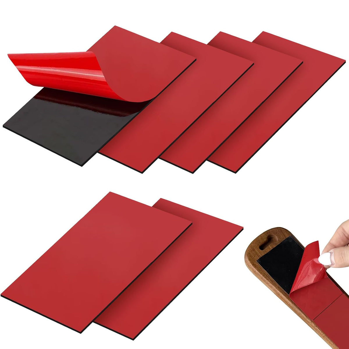 Adhesive Strips Magnetic Knife Holder, 6 Pack, 3.3 x 1.9 in