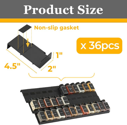 Spice Drawer Organizer, Interlocking Expandable Seasoning Rack Tray Insert for Kitchen Drawers, Spice Rack Drawer for Spice Jars