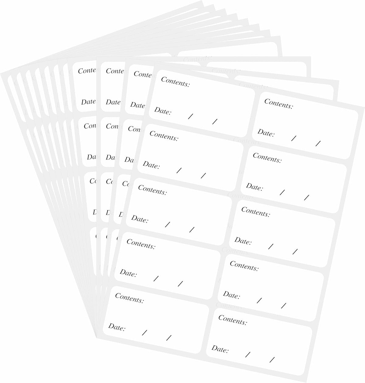 Removable Freezer Food Labels for Jars Easy Peel Off - Frozen Food Storage Labels that Leave No Sticky Residue After Use (Type 2)