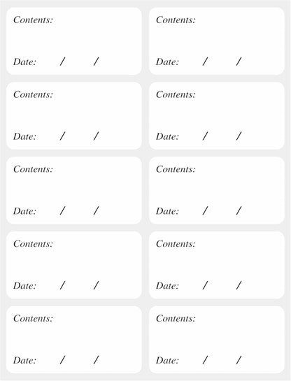 Removable Freezer Food Labels for Jars Easy Peel Off - Frozen Food Storage Labels that Leave No Sticky Residue After Use (Type 2)