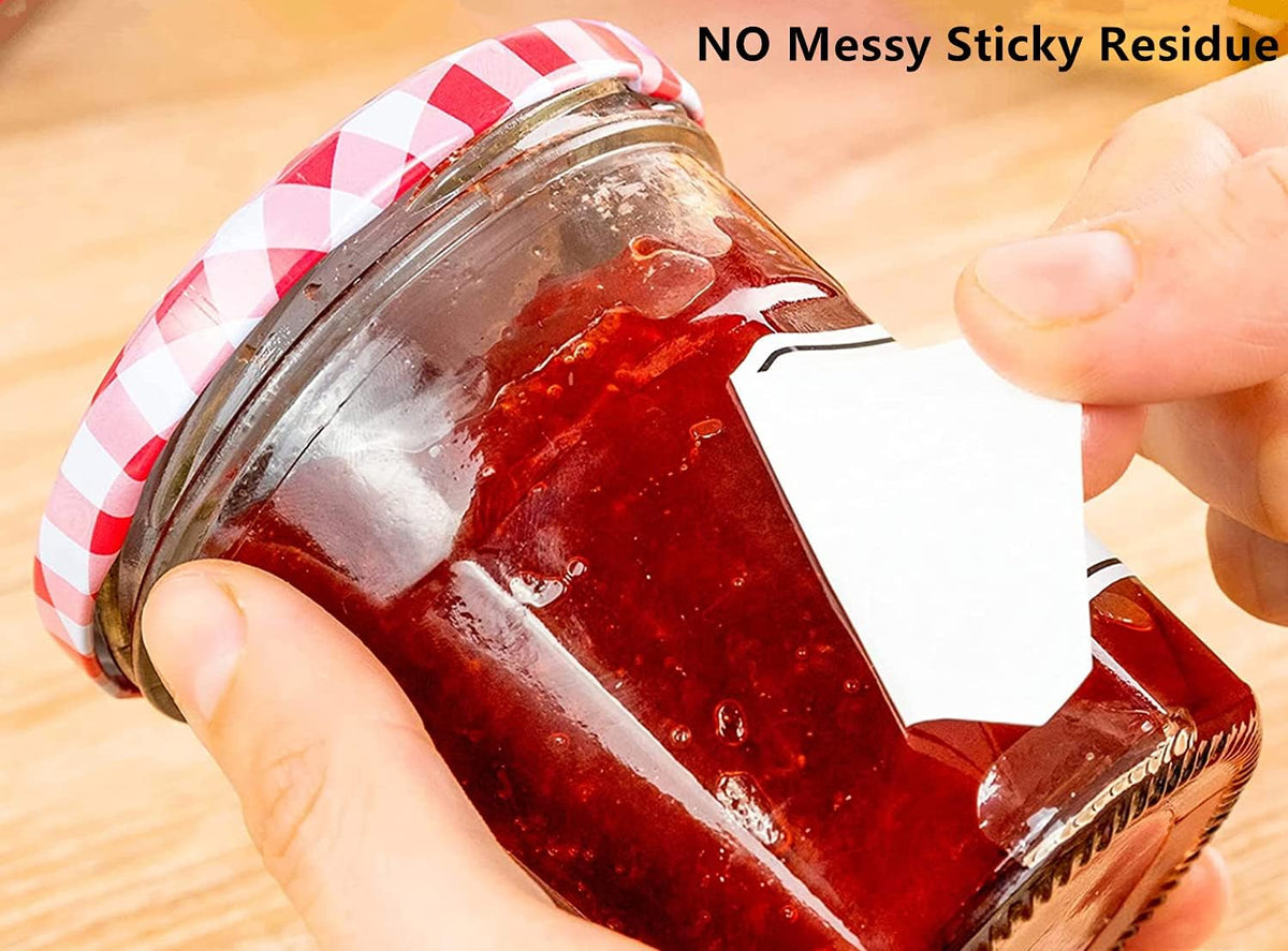 Removable Freezer Food Labels for Jars Easy Peel Off - Frozen Food Storage Labels that Leave No Sticky Residue After Use (Type 2)