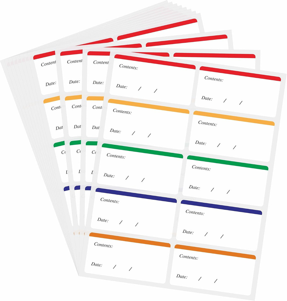 Removable Freezer Food Labels for Jars Easy Peel Off - Frozen Food Storage Labels that Leave No Sticky Residue After Use (Type 2)