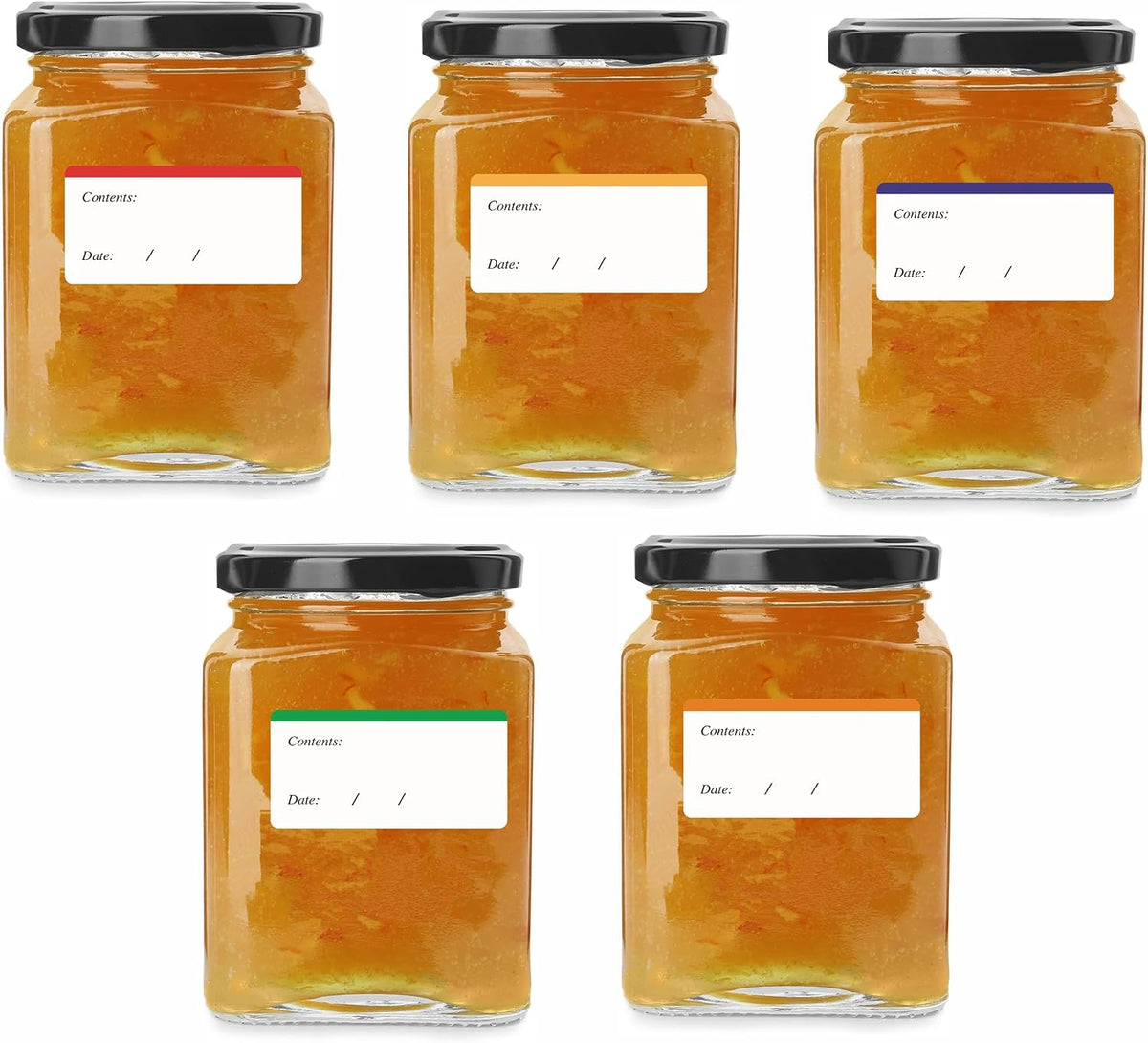 Removable Freezer Food Labels for Jars Easy Peel Off - Frozen Food Storage Labels that Leave No Sticky Residue After Use (Type 2)
