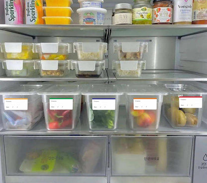 Removable Freezer Food Labels for Jars Easy Peel Off - Frozen Food Storage Labels that Leave No Sticky Residue After Use (Type 2)