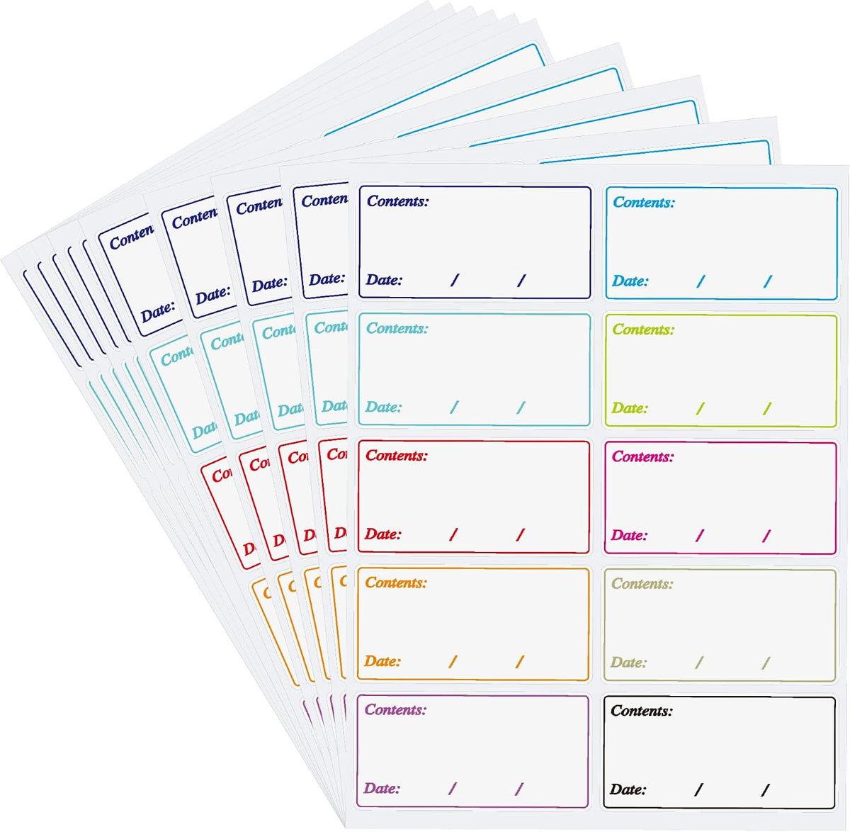 Removable Freezer Food Labels for Jars Easy Peel Off - Frozen Food Storage Labels that Leave No Sticky Residue After Use (Type 2)