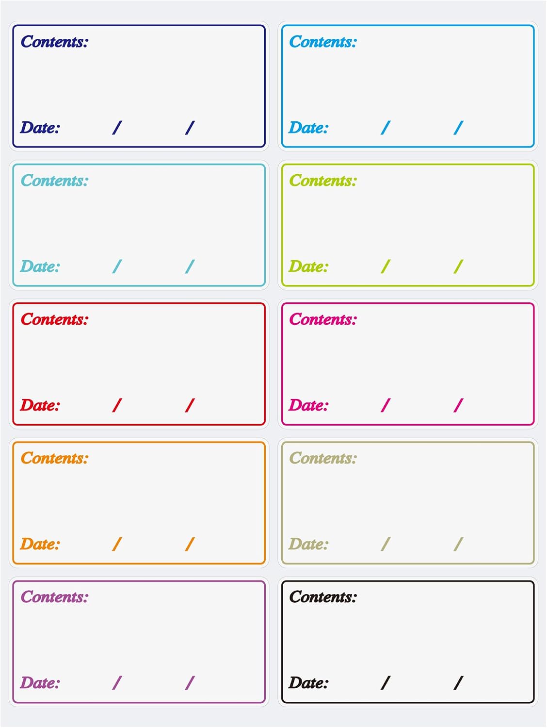 Removable Freezer Food Labels for Jars Easy Peel Off - Frozen Food Storage Labels that Leave No Sticky Residue After Use (Type 2)