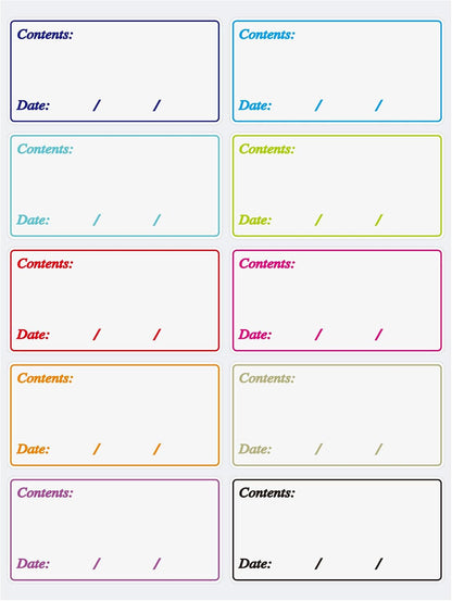 Removable Freezer Food Labels for Jars Easy Peel Off - Frozen Food Storage Labels that Leave No Sticky Residue After Use (Type 2)