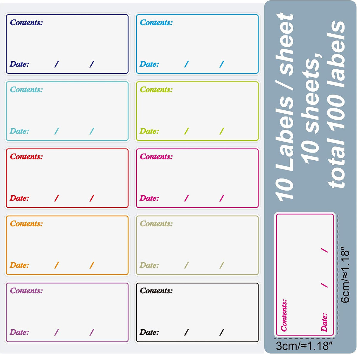 Removable Freezer Food Labels for Jars Easy Peel Off - Frozen Food Storage Labels that Leave No Sticky Residue After Use (Type 2)