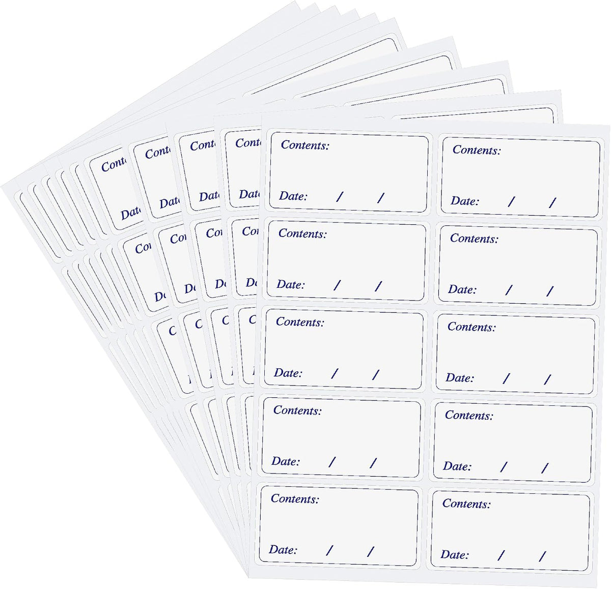Removable Freezer Food Labels for Jars Easy Peel Off - Frozen Food Storage Labels that Leave No Sticky Residue After Use (Type 2)
