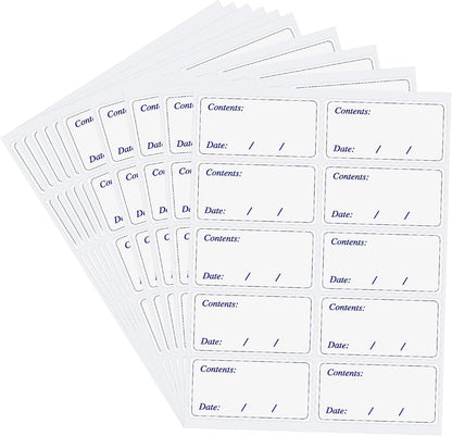 Removable Freezer Food Labels for Jars Easy Peel Off - Frozen Food Storage Labels that Leave No Sticky Residue After Use (Type 2)
