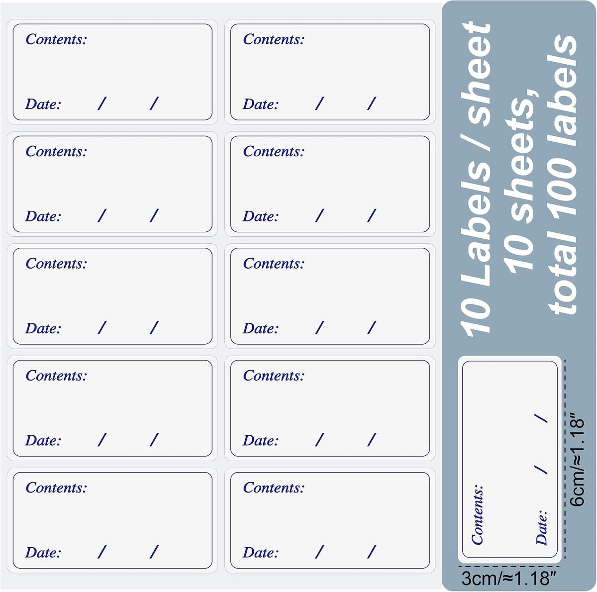 Removable Freezer Food Labels for Jars Easy Peel Off - Frozen Food Storage Labels that Leave No Sticky Residue After Use (Type 2)