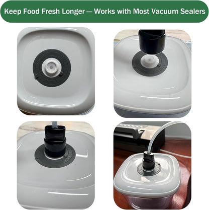 Vacuum Canister Set for Food Storage, 1L 1.5L 2L Airtight Containers Compatible with Most Vacuum Sealers, BPA-Free Fresh Containers for Meal Prep, Pantry Storage, Coffee, Snacks & Dry Goods – 3 Pack