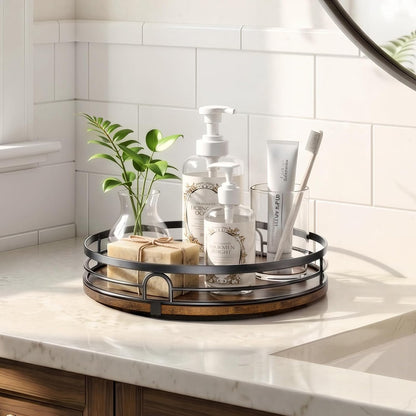 2 Pack 9" 10" Lazy Susan Turntable Organizer for Table Top