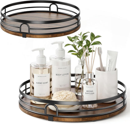2 Pack 9" 10" Lazy Susan Turntable Organizer for Table Top